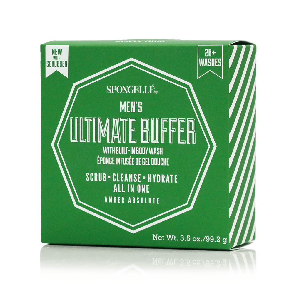 Spongellé 20+ Men's Ultimate buffer with black scrubber, Amber Absolute, view 4