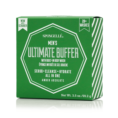 Spongellé 20+ Men's Ultimate buffer with black scrubber, Amber Absolute, view 4