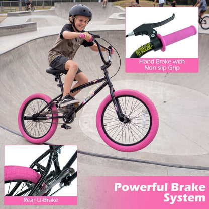 20 inch trick bicycle with 360 degree steering and metal pegs for kids and teens, GBruno Store, view 8