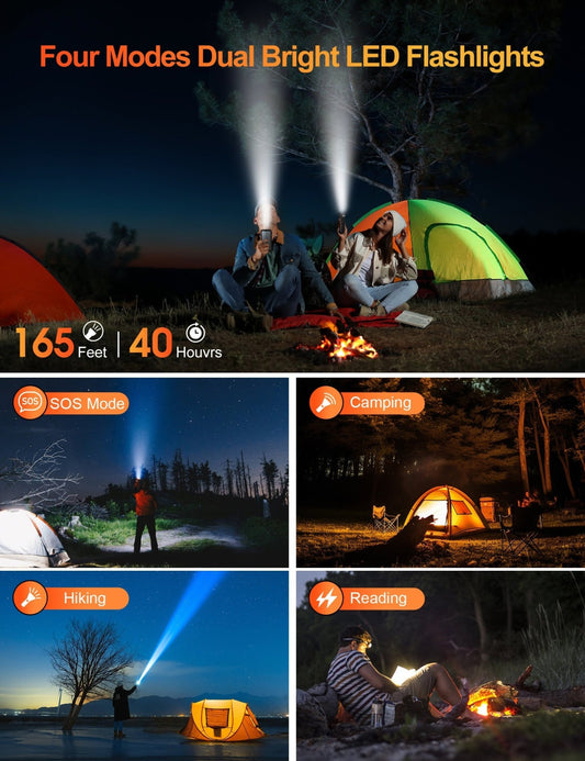 SmartPursue 20000mAh solar power bank with wireless charging and LED flashlight, view 2
