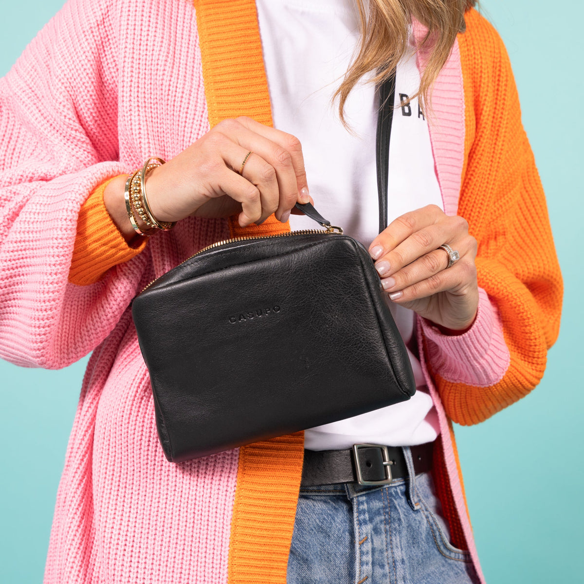 Leather Fanny Pack - Black by CASUPO