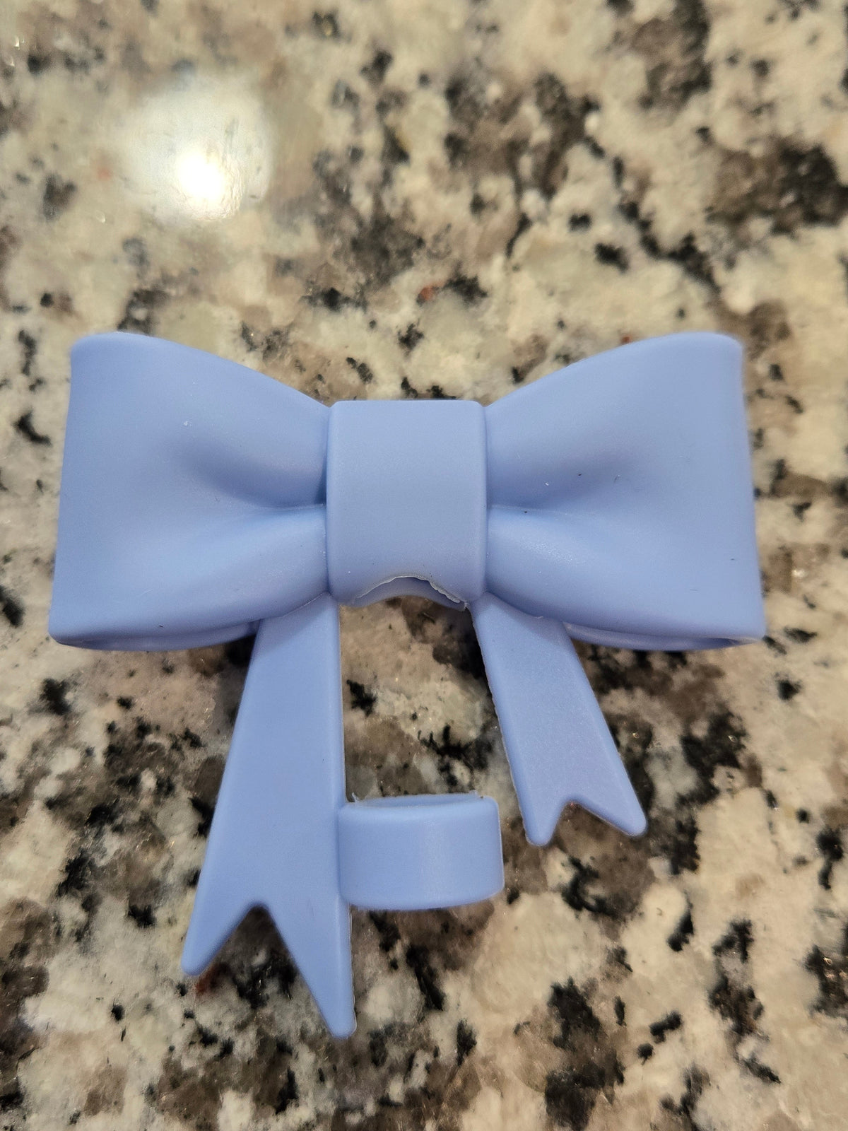Carolina Blue 10mm silicone straw topper by THE SALTY CHIC