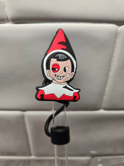 Snitch Elf 10mm silicone straw topper by THE SALTY CHIC, view 3