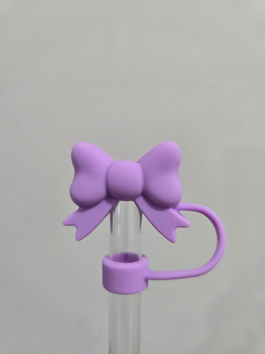 Lavender bow 10mm straw topper by THE SALTY CHIC