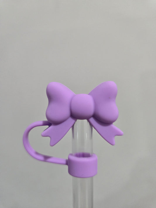 Lavender bow 10mm straw topper by THE SALTY CHIC, view 2