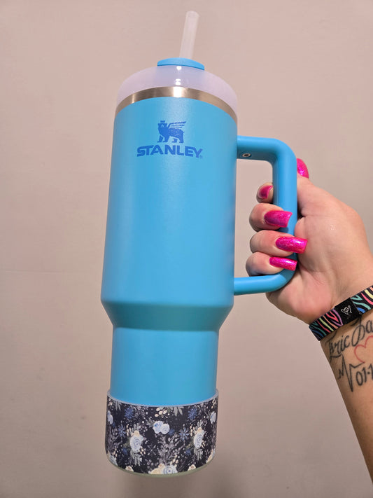 Glitter Blues Silicone Boot Bumper Sleeve for Tumblers by THE SALTY CHIC