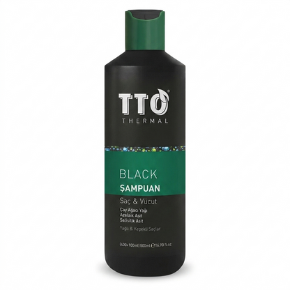 TTO Black hair and body shampoo, 500ml