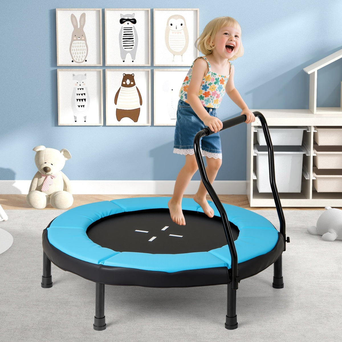 40 inch indoor outdoor kids fitness trampoline, GBruno Store, view 2