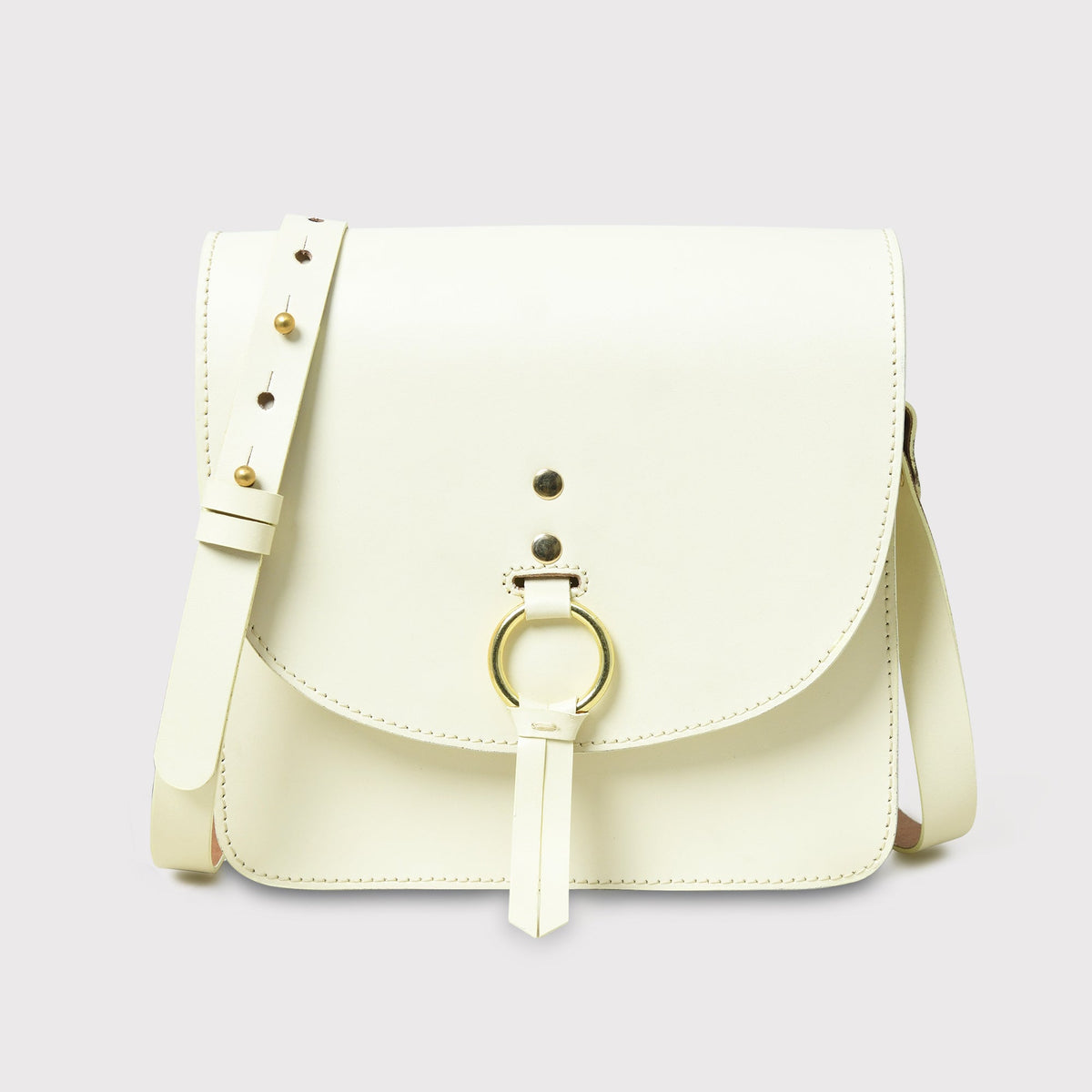 White Elegance Crossbody Sling Bag by Classy Leather Bags