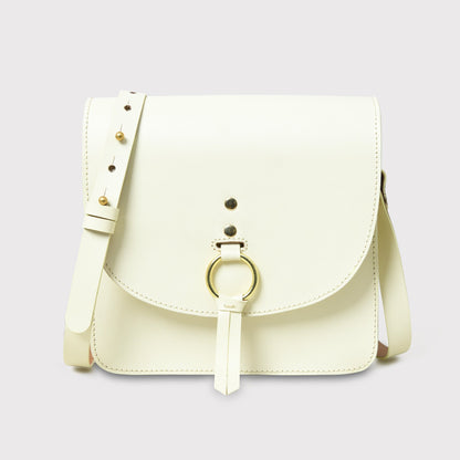 White Elegance Crossbody Sling Bag by Classy Leather Bags