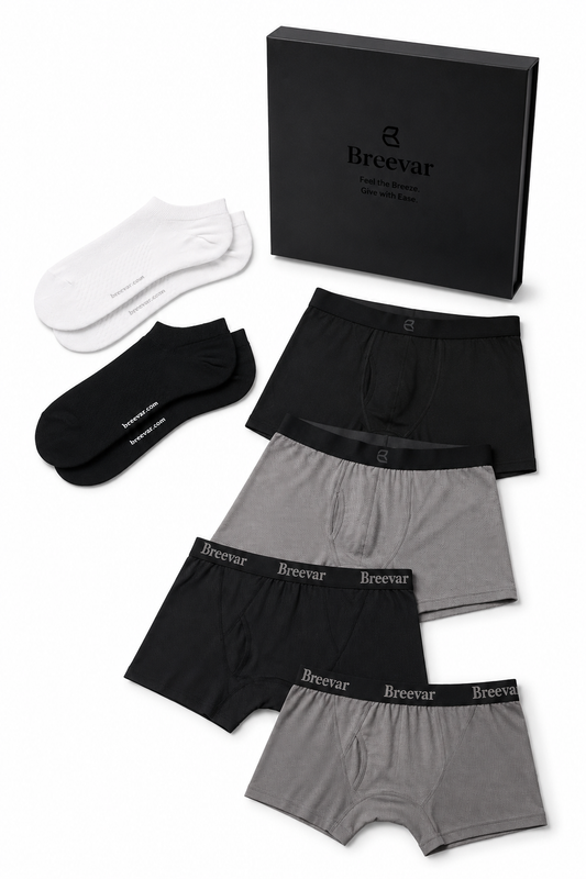 Cool & Fresh Essentials Underwear & Socks Gift Box by Breevar