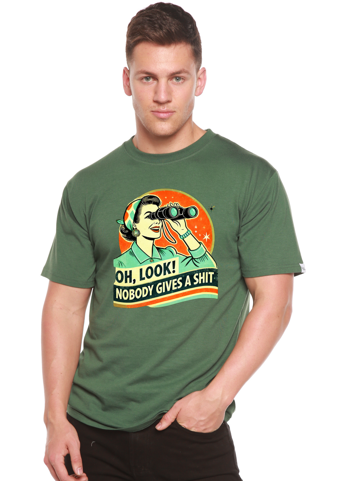 Funny Retro Woman unisex bamboo graphic T-shirt – view 15