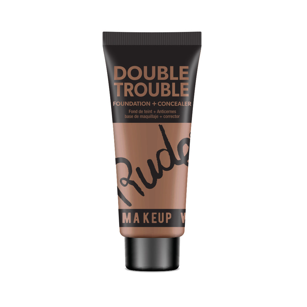RUDE Double Trouble Foundation + Concealer - Espresso 20 by Avera Group
