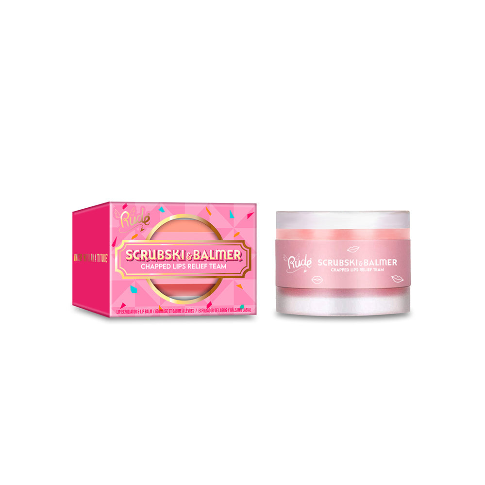 RUDE Scrubski & Balmer Lip Exfoliator and Lip Balm - Grapefruit by Avera Group