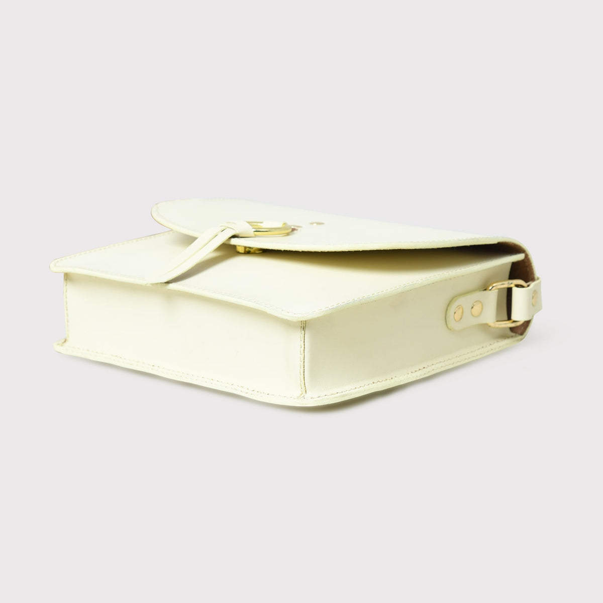 White Elegance Crossbody Sling Bag by Classy Leather Bags
