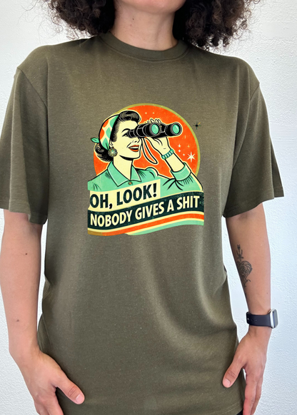 Funny Retro Woman unisex bamboo graphic T-shirt – view 3