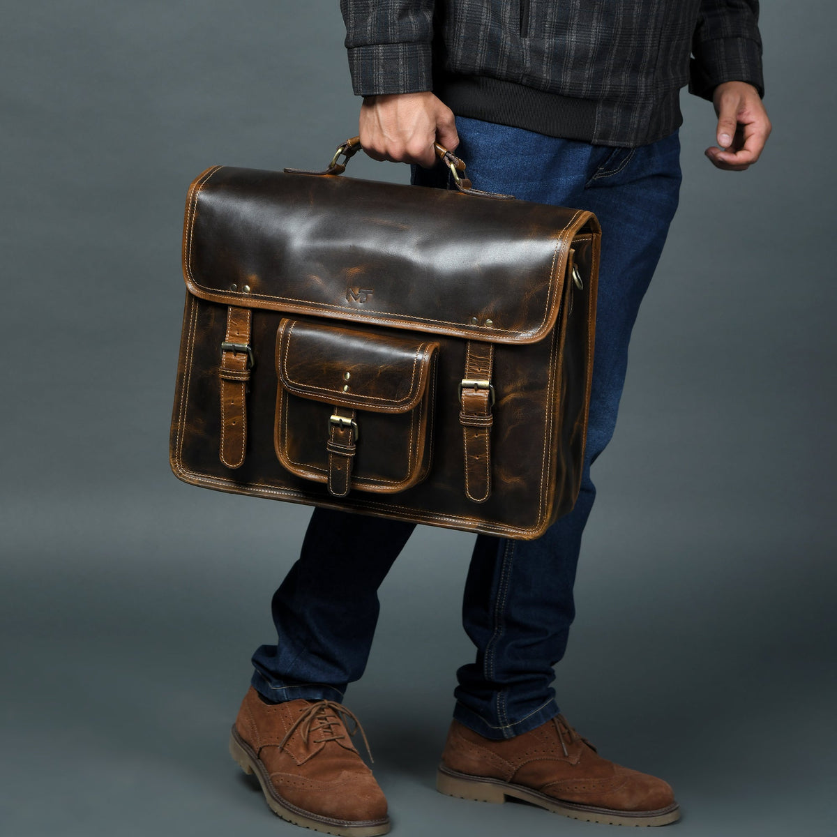 MaheTri Old School by Classy Leather Bags