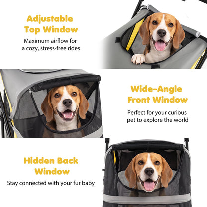 Heavy Duty Dog Stroller for Large Dogs - 220 LBS Capacity by DirectDeals
