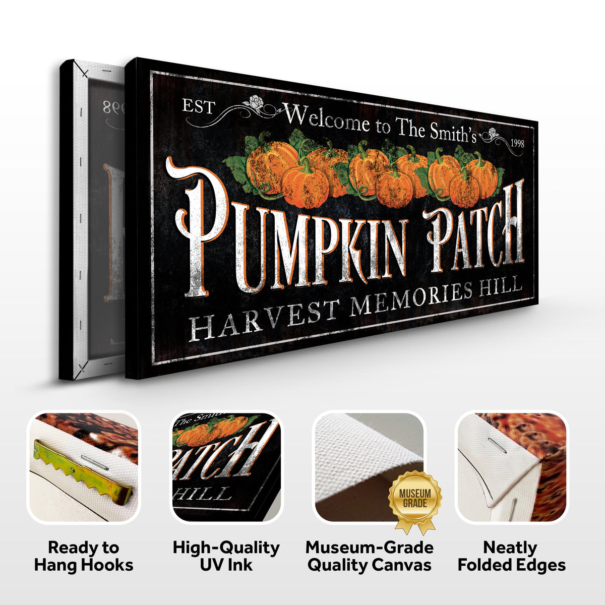 Personalized Pumpkin Patch Sign IX by Tailored Canvases