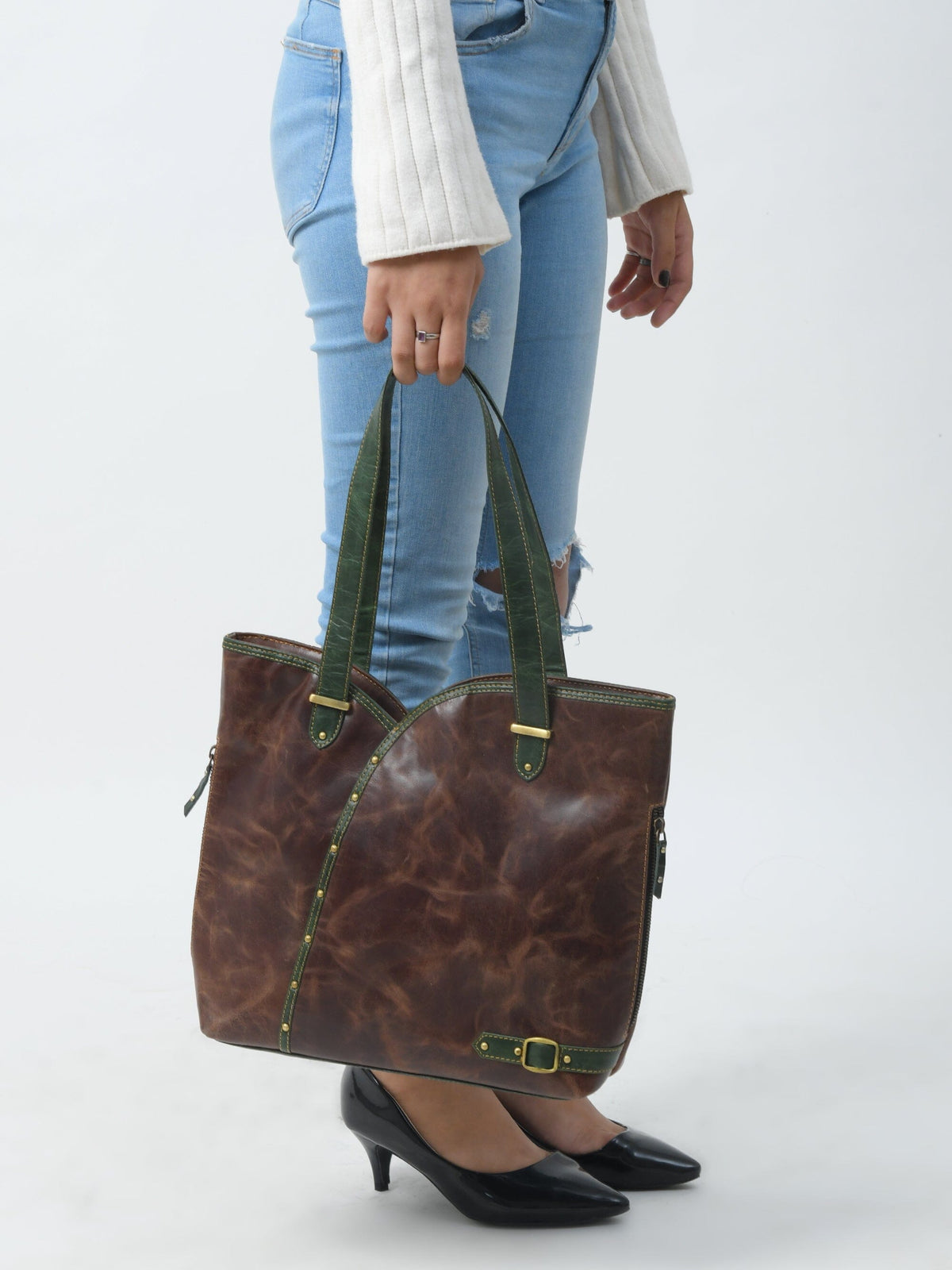 The Riley Handbag - Brown by Classy Leather Bags