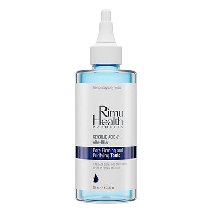 Rimu Health: Glycolic Acid AHA BHA Pore Tightening Toner - Exfoliating Facial Toner for Oily & Acne Prone Skin - Minimizing Enlarged Pores & Renewing Skin by Beauty Care Bag