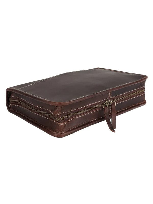 Classic Bible Leather Cover - Choco by Classy Leather Bags