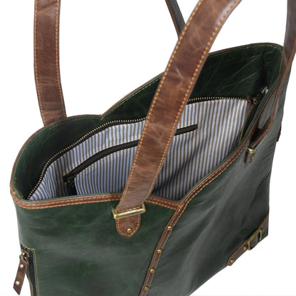 The Riley Handbag- Green by Classy Leather Bags