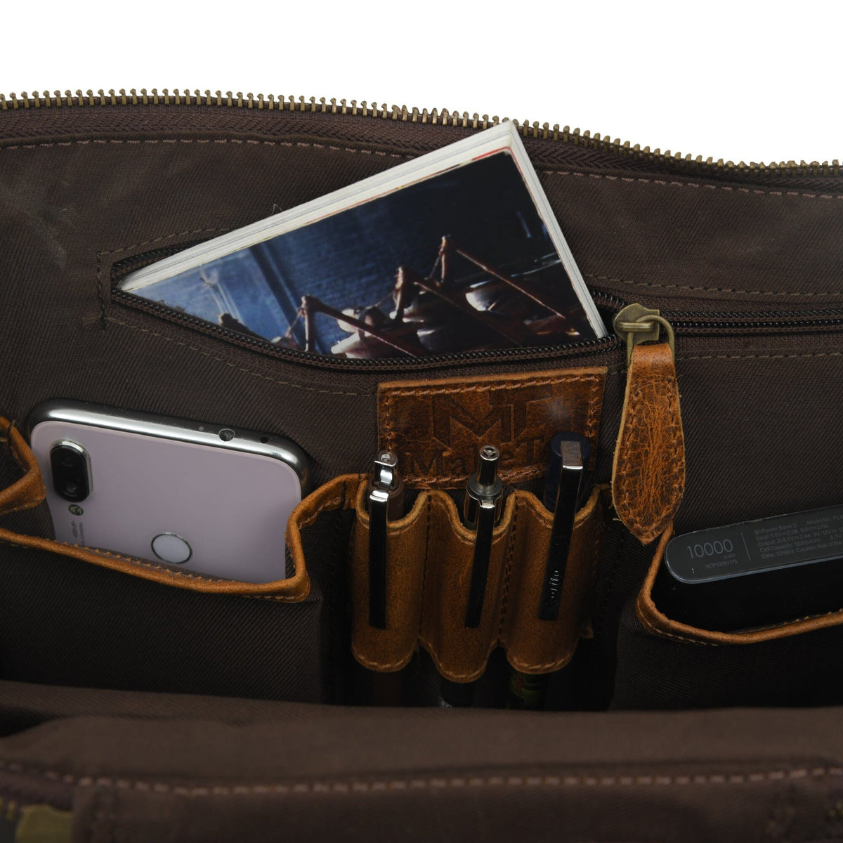 Alpha Caramel Buffalo Leather Travel Backpack by Classy Leather Bags