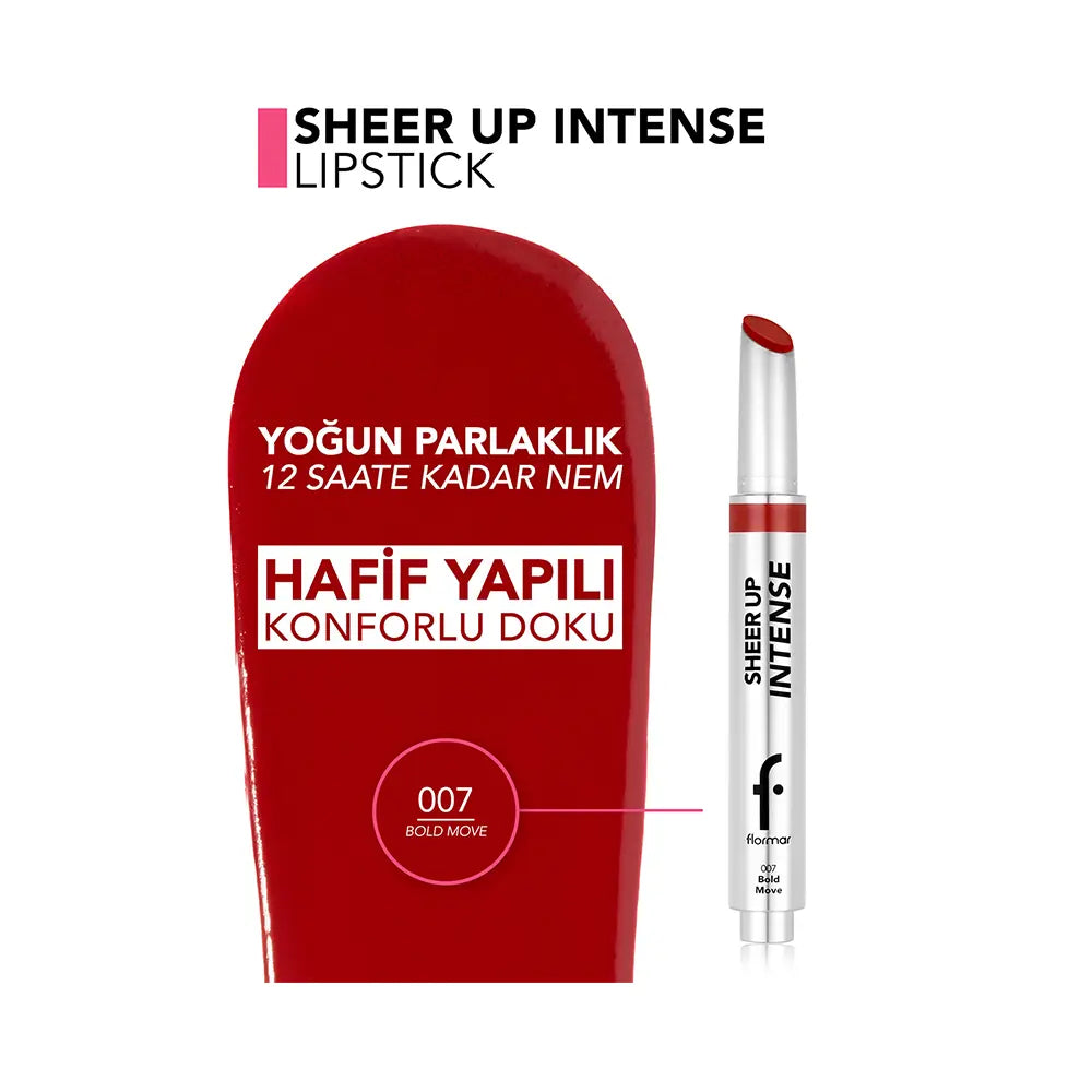Flormar Sheer Up Lipstick 007 Bold Move 3g by Beauty Care Bag