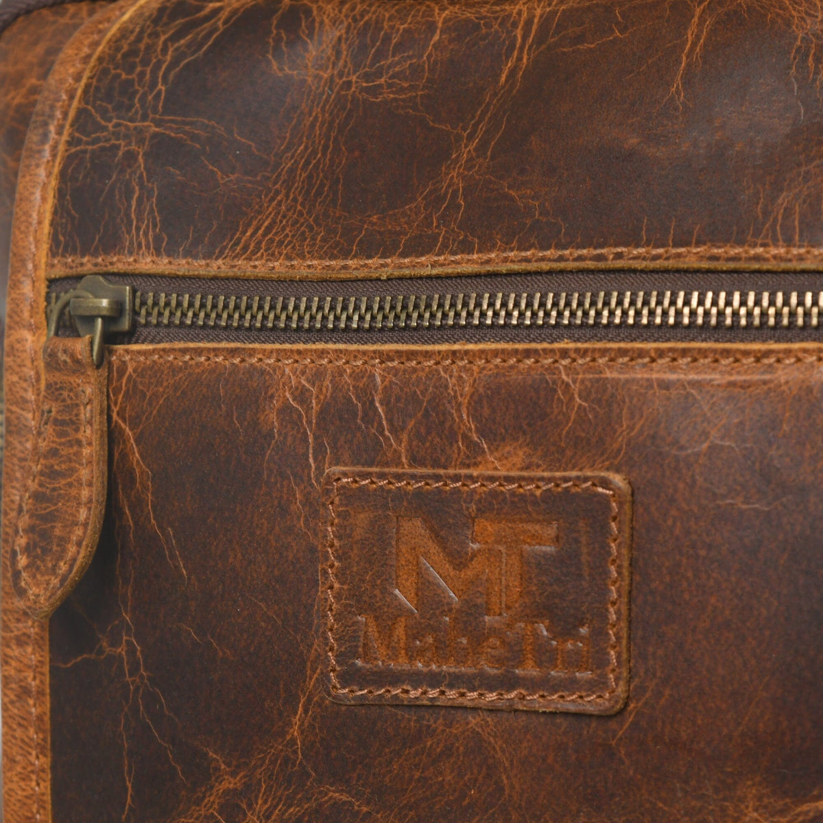Alpha Caramel Buffalo Leather Travel Backpack by Classy Leather Bags
