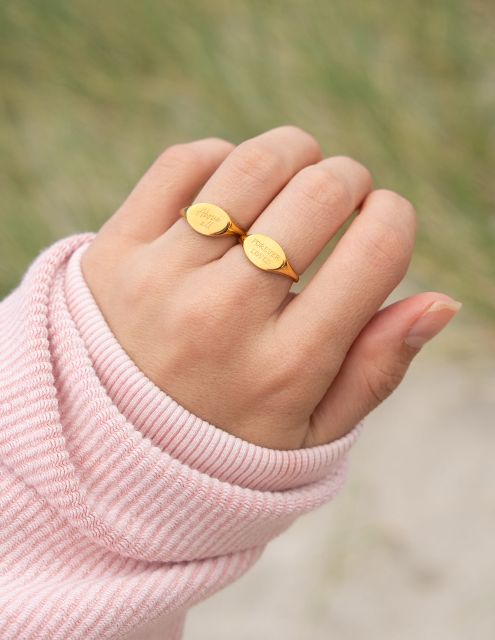 Forever Loved Oval Signet Ring by Elevated Faith