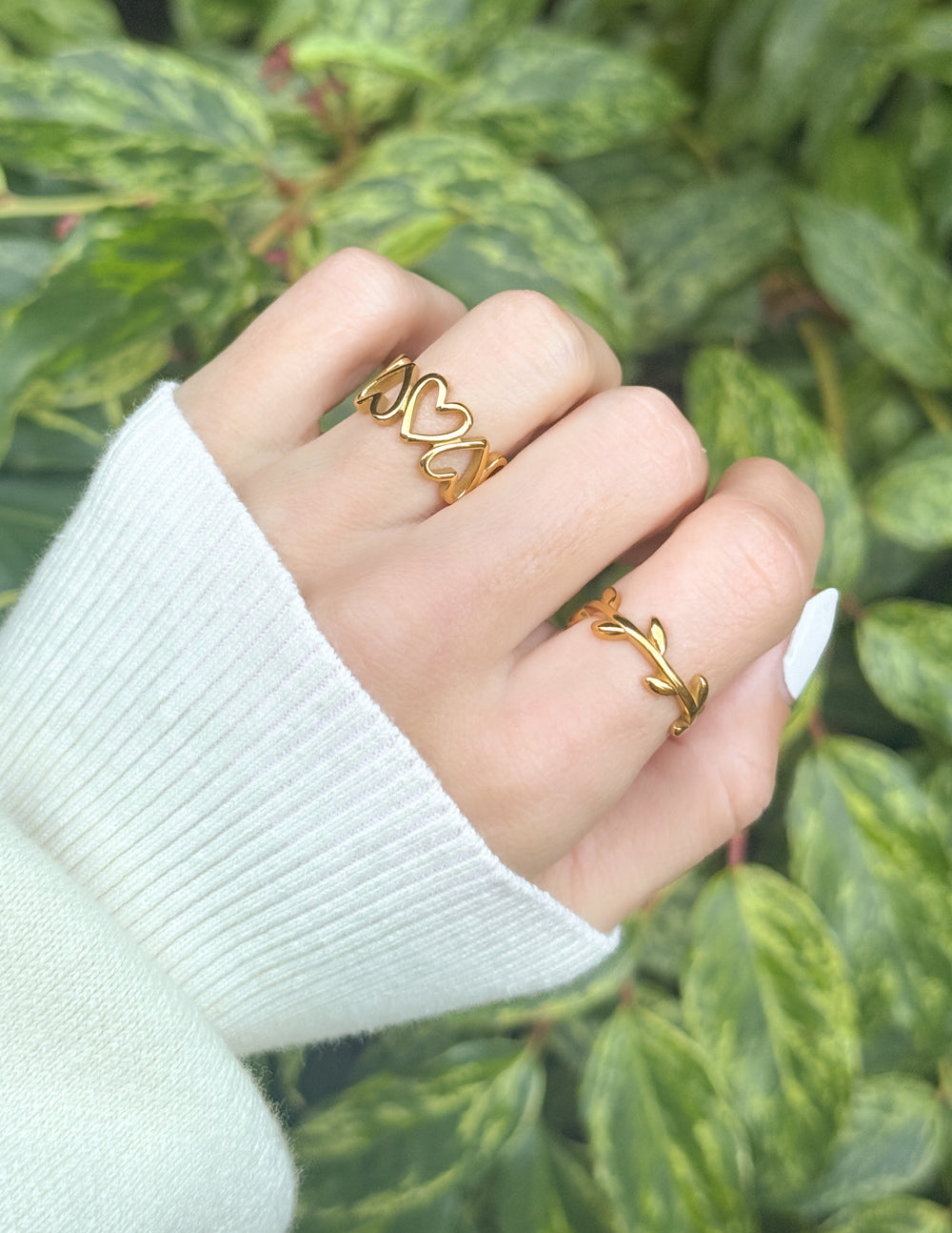 Dainty Olive Branch Ring by Elevated Faith