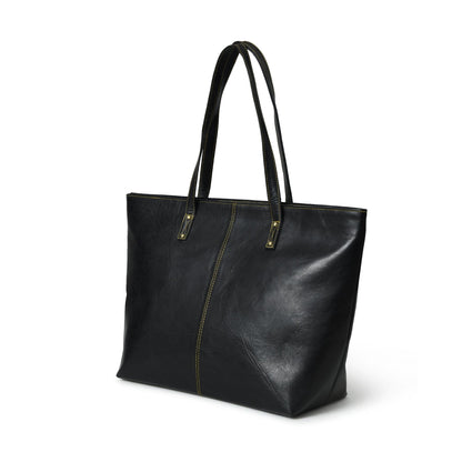The Kim Tote Bag- Black by Classy Leather Bags