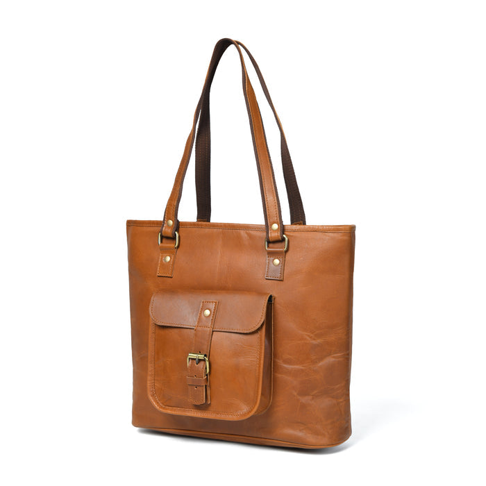Classic Chic Genuine Leather Tote by Classy Leather Bags