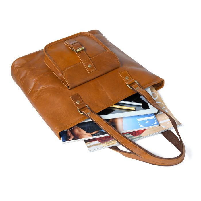 Classic Chic Genuine Leather Tote by Classy Leather Bags