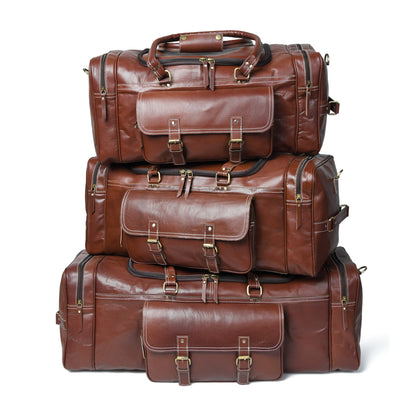 Upgraded Traveler Weekender Duffle by Classy Leather Bags