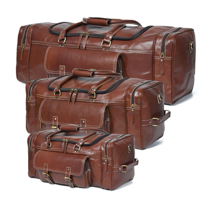 Upgraded Traveler Weekender Duffle by Classy Leather Bags