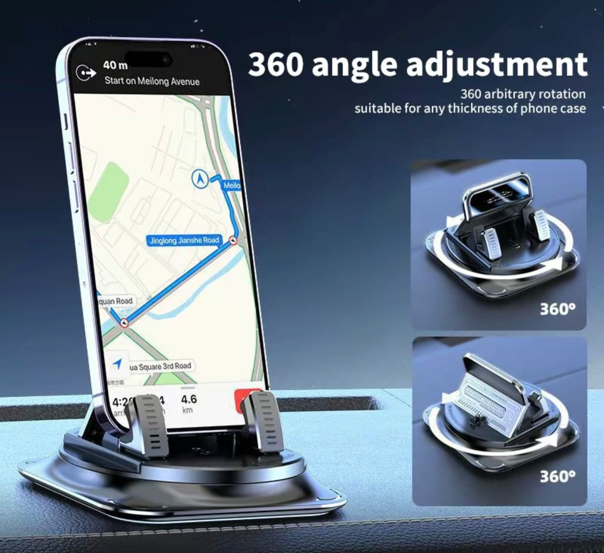 V.I.P Digital Presence 360 degree dashboard car phone mount, view 2