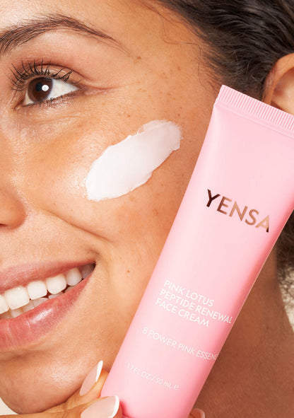 Pink Lotus Peptide Renewal Face Cream by YENSA