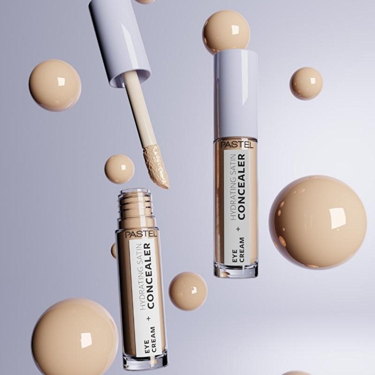 Pastel Makeup Eye Cream Concealer: 2-in-1 Hydrating Satin Concealer & Brightening Eye Cream for Dark Circles - Gšz Kremi Aydõnlatõcõsõ by Beauty Care Bag
