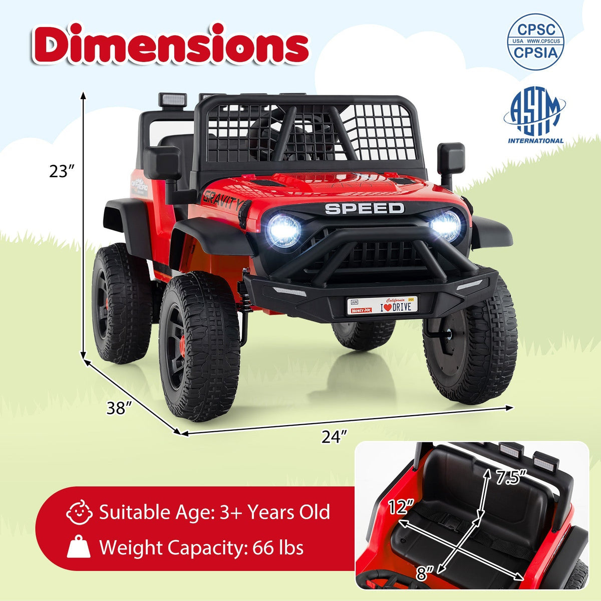 24V Ride On Car for Kids with Parent Remote Control and Music by GBruno Store