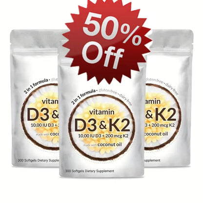 Vitamin D3 K2 Supplement Softgels by KARONDA RENE LEWIS