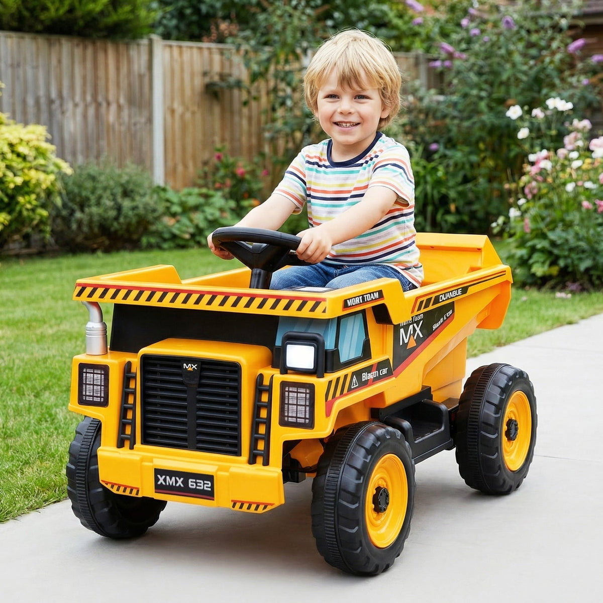 Remote control 24V dump truck ride-on with shovel, GBruno Store, view 2