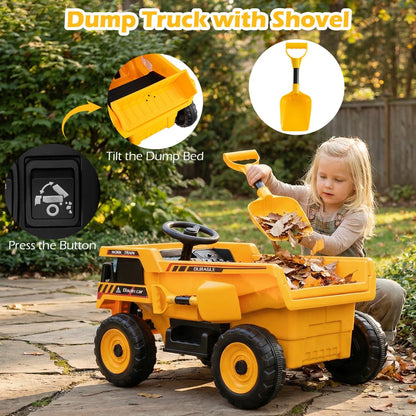 Remote control 24V dump truck ride-on with shovel, GBruno Store, view 8