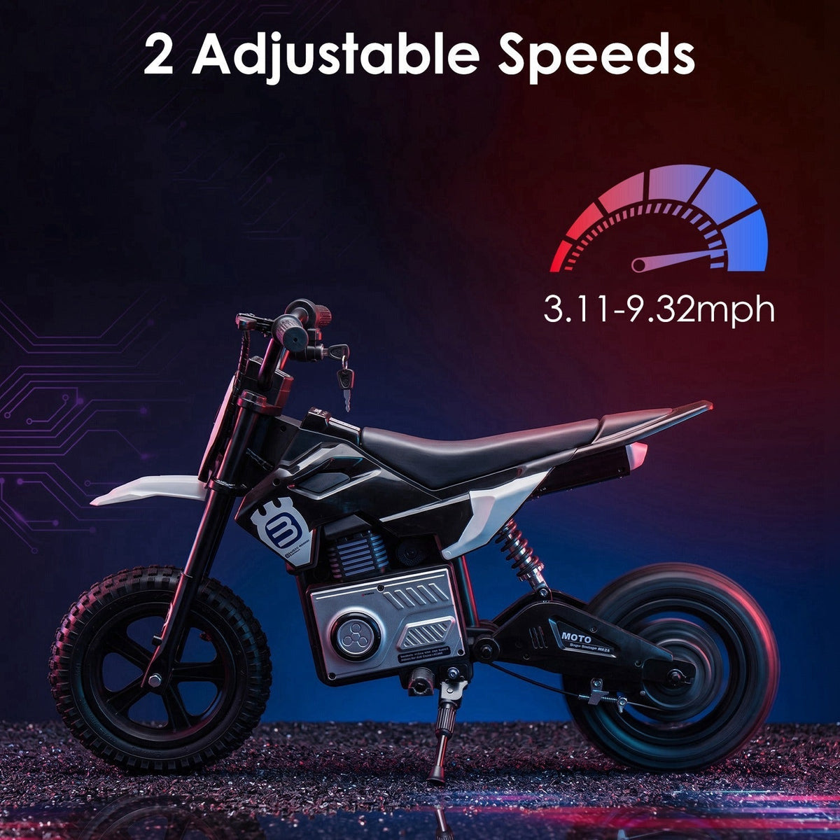 24V kids electric motocross ride-on motorcycle, GBruno Store, view 3