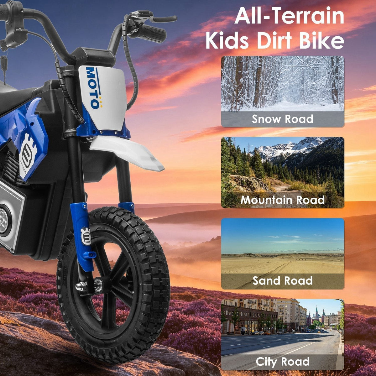 24V Electric Motocross Ride-On Motorcycle for Kids Ages 5-12Ride-On ToyTorqelo.com