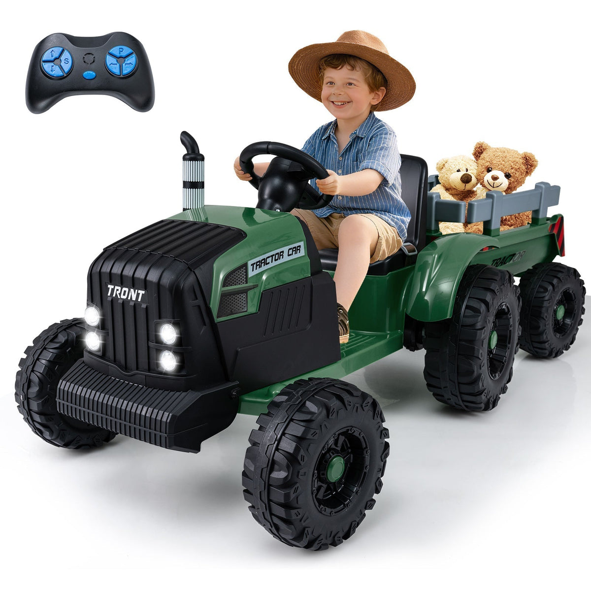24V kids ride-on tractor with detachable trailer, GBruno Store, view 4