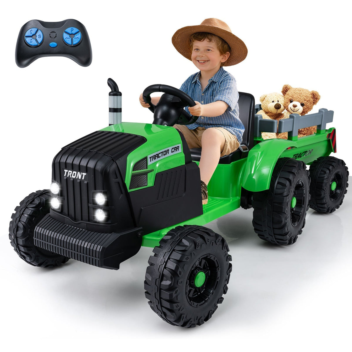 24V kids ride-on tractor with detachable trailer, GBruno Store, view 3