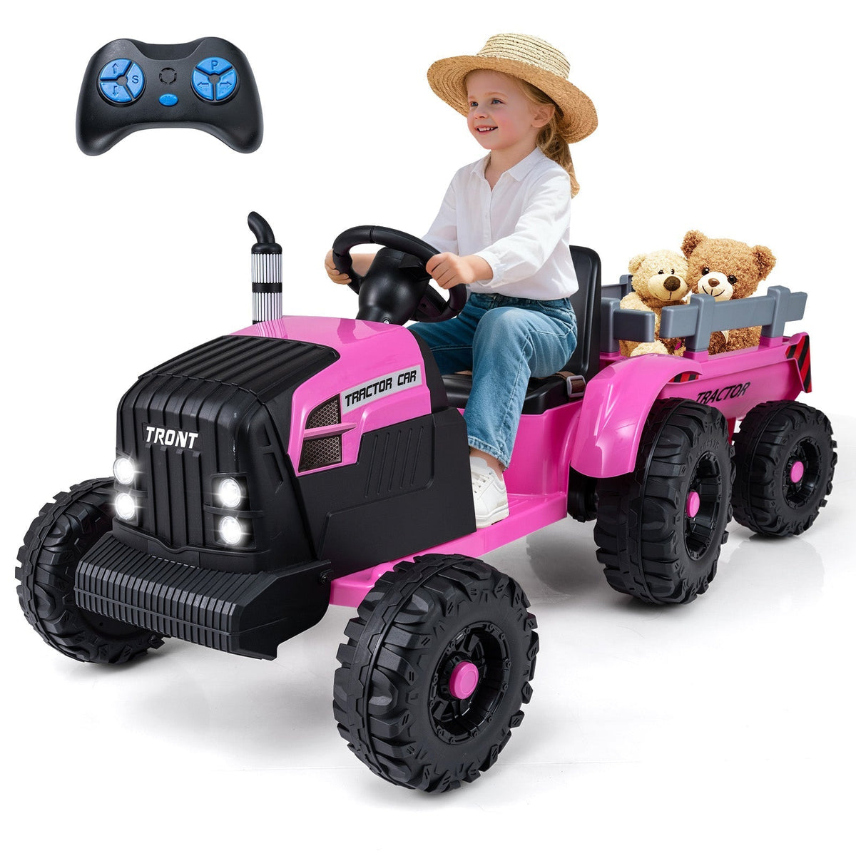 24V kids ride-on tractor with detachable trailer, GBruno Store, view 6