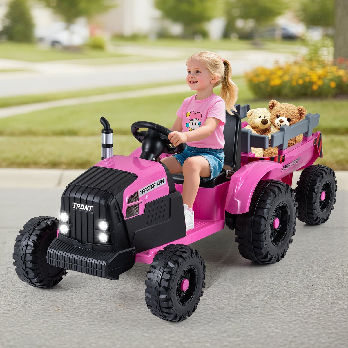 24V kids ride-on tractor with detachable trailer, GBruno Store, view 5